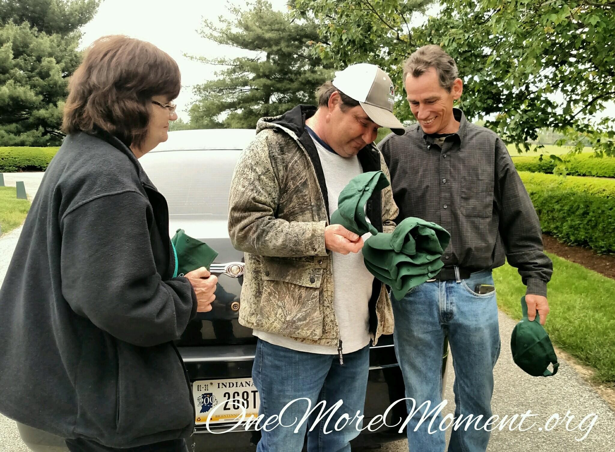 Bruce Reynolds, Mike Hanes, and Bruce’s mom before the first One More Moment wish